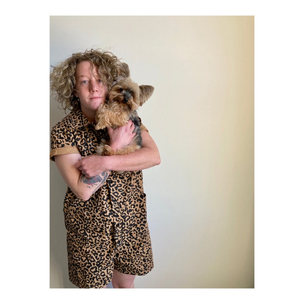 Red Sky romper leopard print size M in EUC - Picture 3 of 11